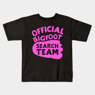 Official Bigfoot Search Team Kids T-Shirt